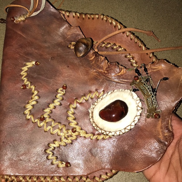 Bag hand made leather made in Brazil - Picture 7 of 8